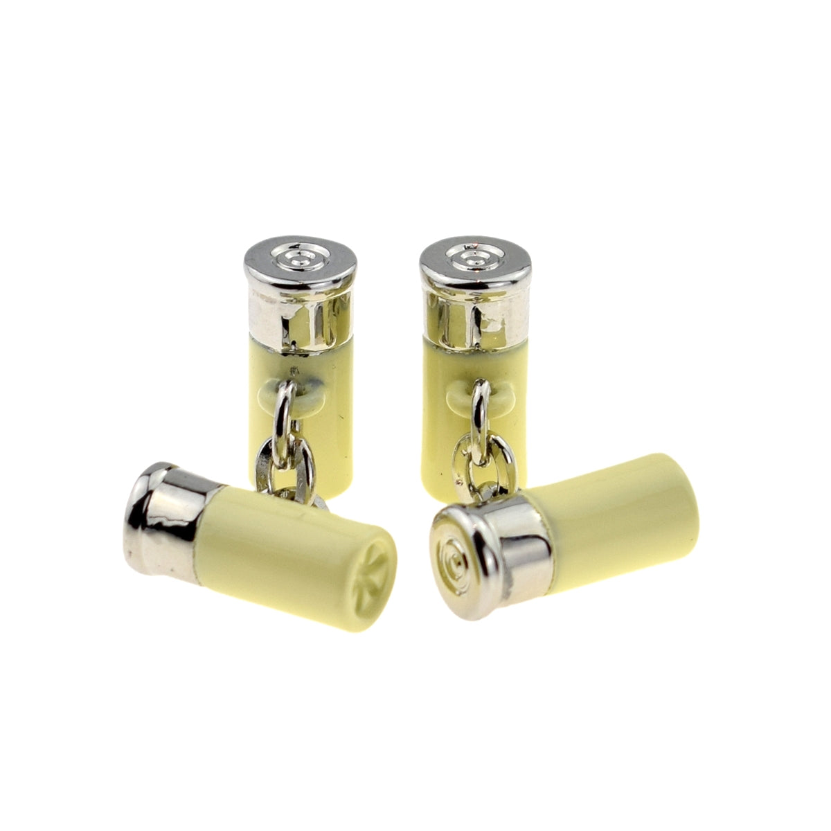 Silver & Cream Shotgun Cartridge Cufflinks | Ashton and Finch