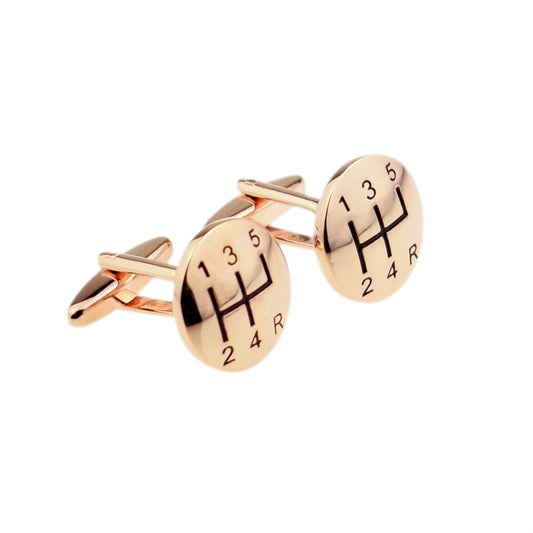 Rose Gold Gear Stick Cufflinks | Ashton and Finch