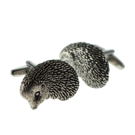 English Made Hedgehog Pewter Cufflinks | Ashton and Finch