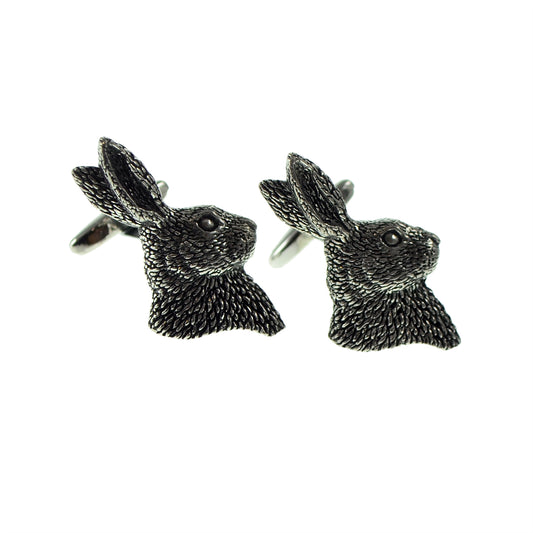 English Made Rabbit / Hare Pewter Cufflinks | Ashton and Finch