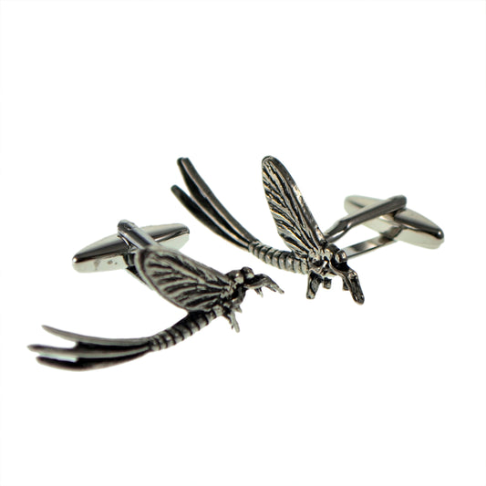 English Made Mayfly Pewter Cufflinks | Ashton and Finch