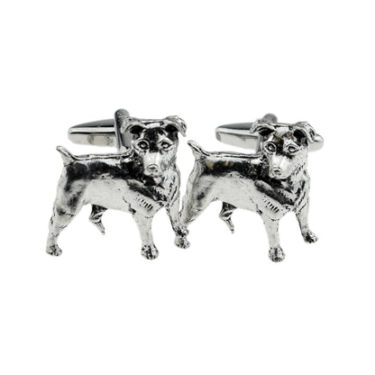 English Made Jack Russell Pewter Cufflinks | Ashton and Finch