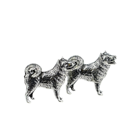 English Made Husky Dog Pewter Cufflinks | Ashton and Finch