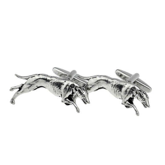 English Made Greyhound Pewter Cufflinks | Ashton and Finch