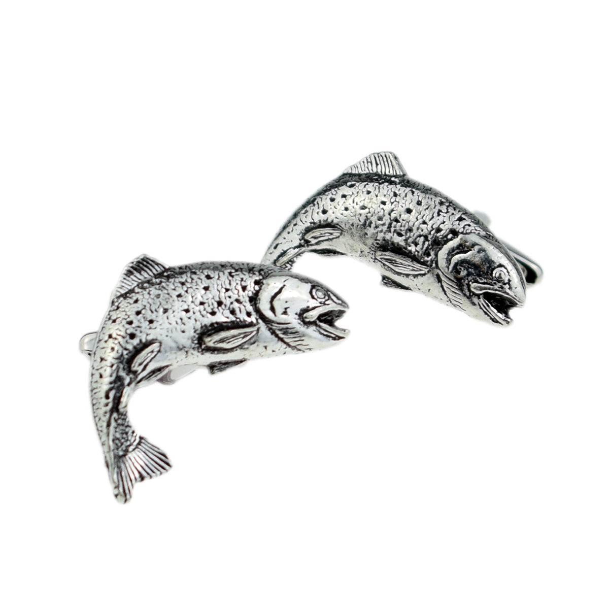 English Made Trout Fish Pewter Cufflinks | Ashton and Finch