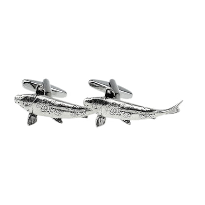 English Made Koi Carp Pewter Cufflinks | Ashton and Finch