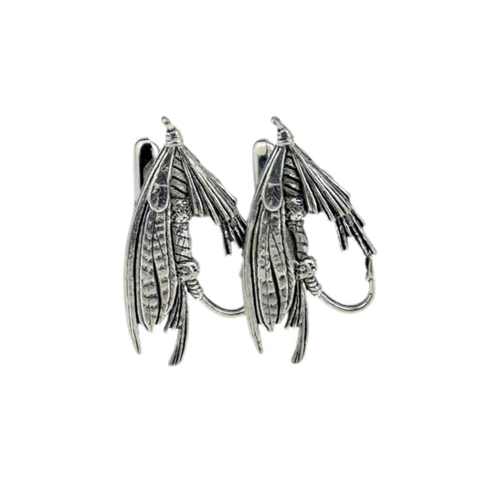 English Made Fishing Fly Pewter Cufflinks | Ashton and Finch
