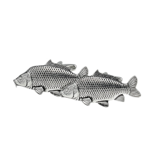 English Made Common Carp Pewter Cufflinks | Ashton and Finch