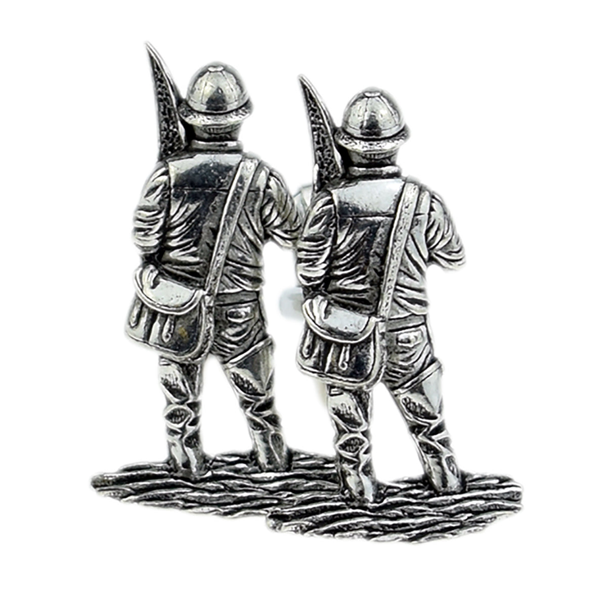 English Made Fisherman Pewter Cufflinks | Ashton and Finch