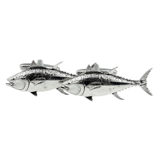 English Made Tuna Fish Pewter Cufflinks | Ashton and Finch