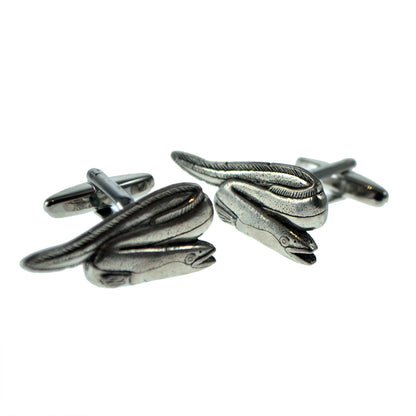 English Made Eel Pewter Cufflinks | Ashton and Finch