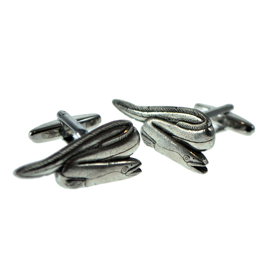 English Made Eel Pewter Cufflinks | Ashton and Finch