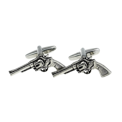 English Made Modern Pistols Pewter Cufflinks | Ashton and Finch