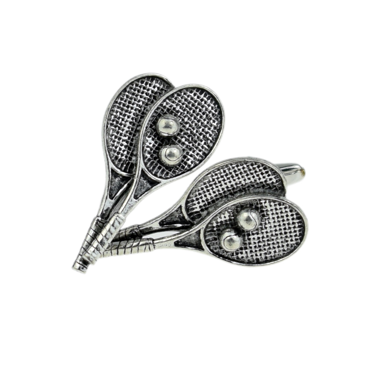 English Made Tennis Racquets Pewter Cufflinks | Ashton and Finch