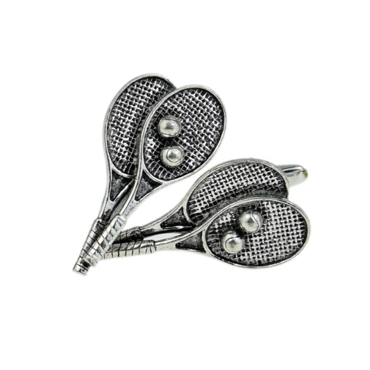 English Made Tennis Racquets Pewter Cufflinks | Ashton and Finch