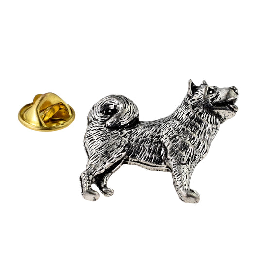 Husky Dog Pewter Lapel Pin Badge