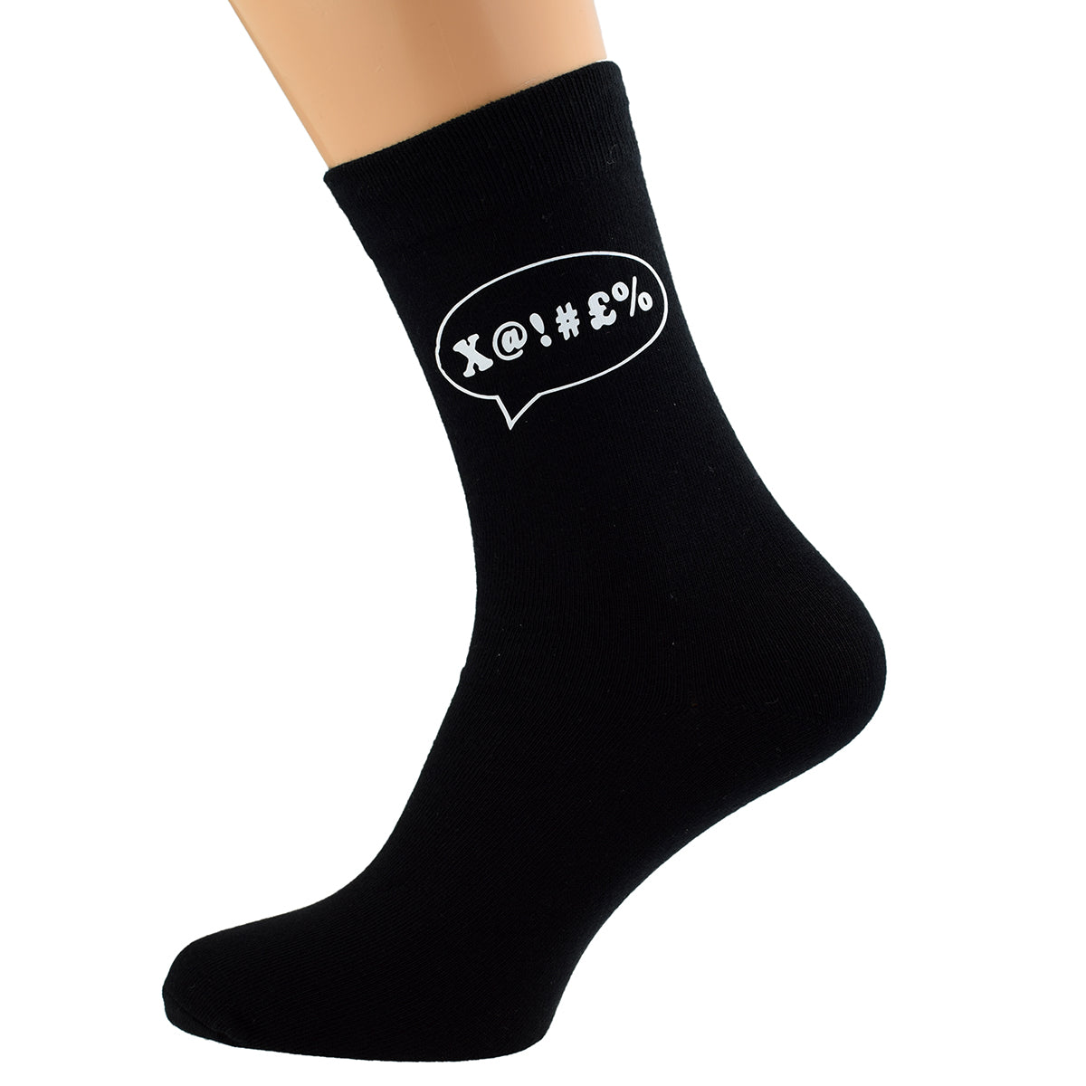 Expletive Speech Bubble Mens Black Socks| Ashton and Finch