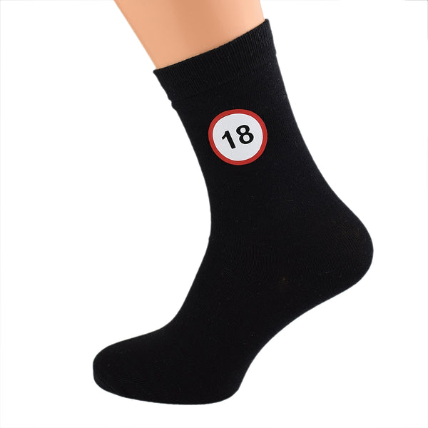 Birthday Socks 18 MPH Road Sign Design
