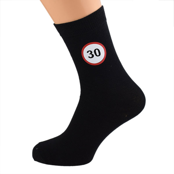 Birthday Socks 30 MPH Road Sign Design