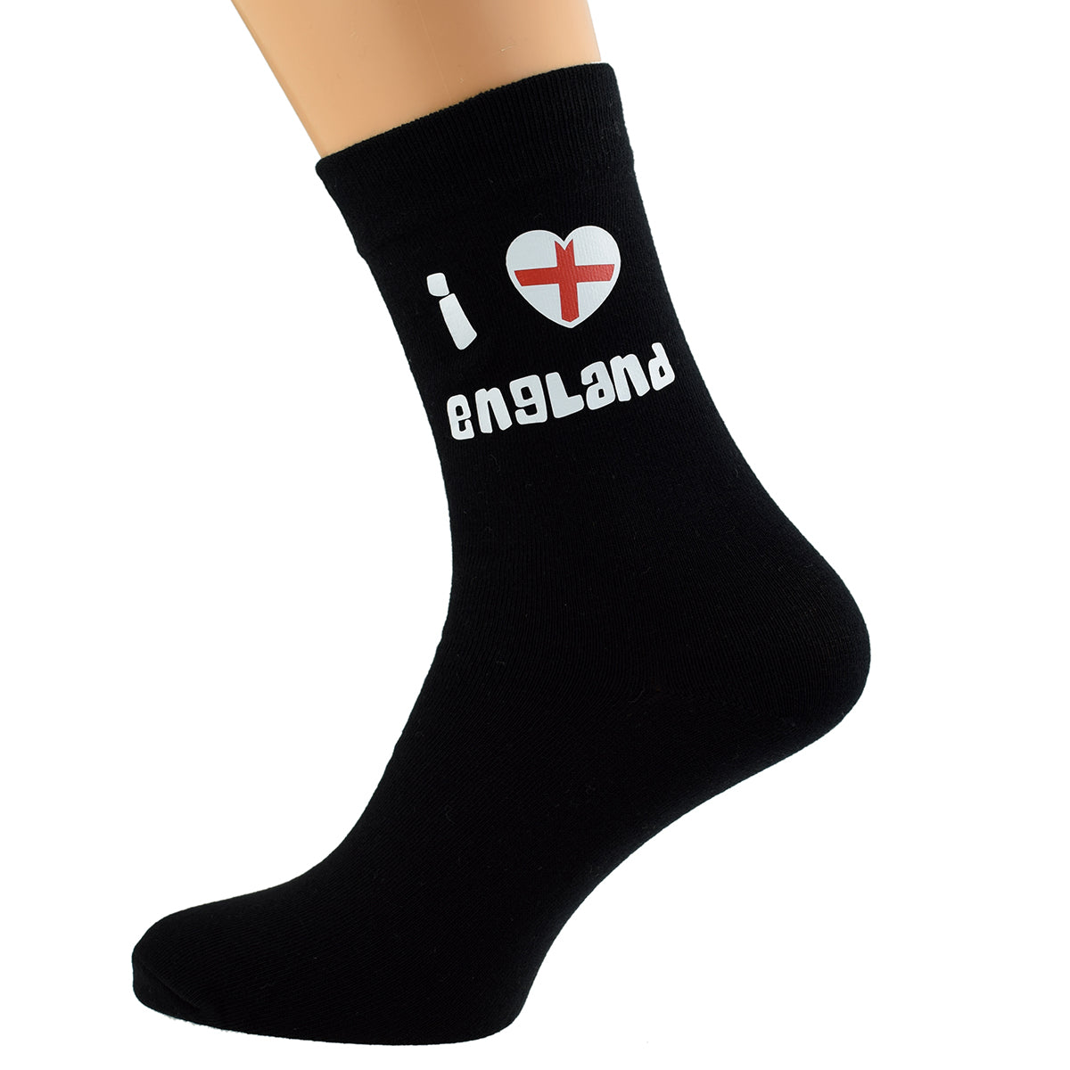 I Love England Flag Design Mens Black Socks| Ashton and Finch