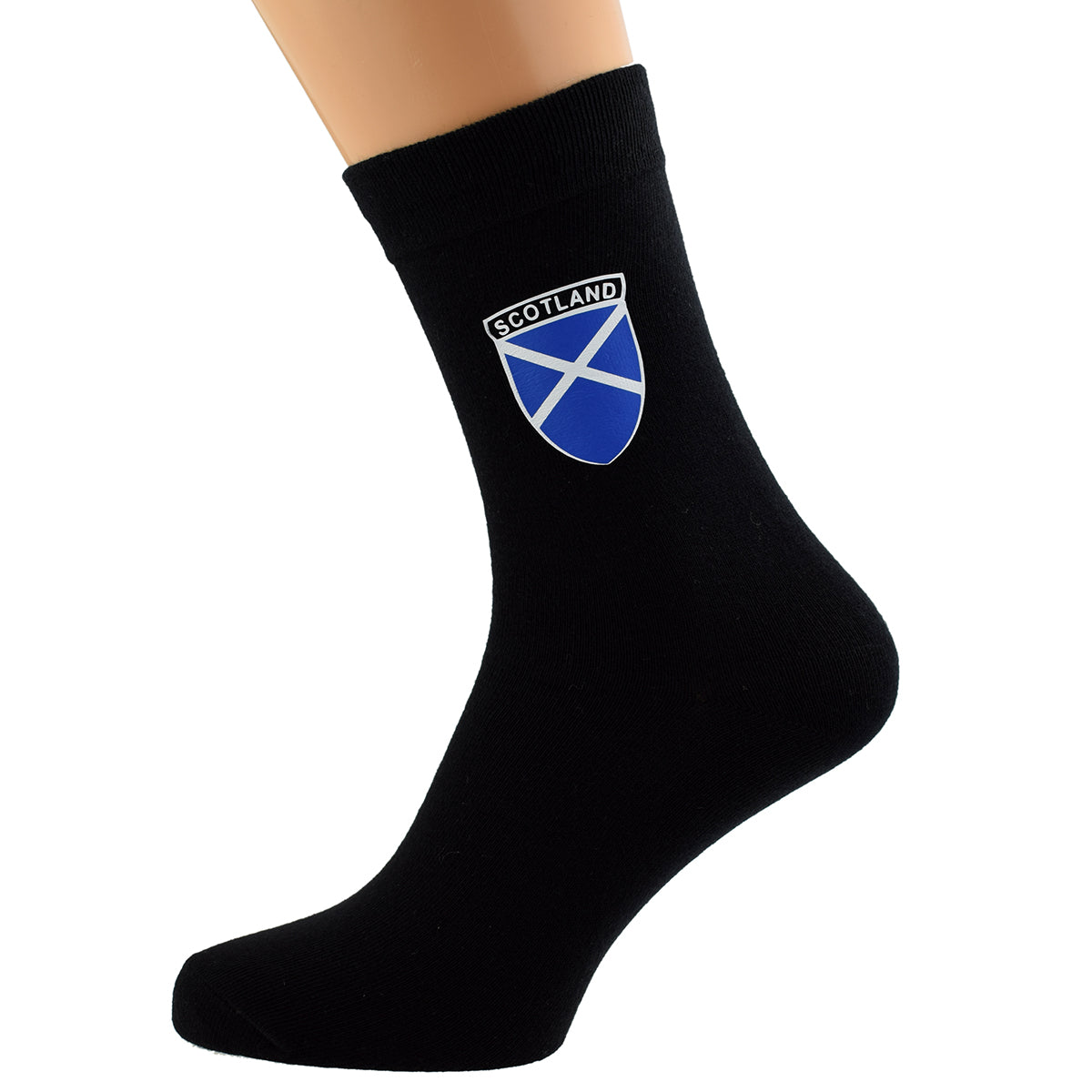 Scotland Shield Design Mens Black Socks| Ashton and Finch