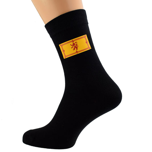 Scotland Lion Rampant Design Mens Black Socks| Ashton and Finch