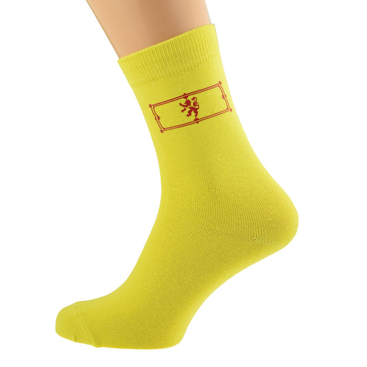 Scotland Lion Rampant Design Mens Yellow Socks| Ashton and Finch