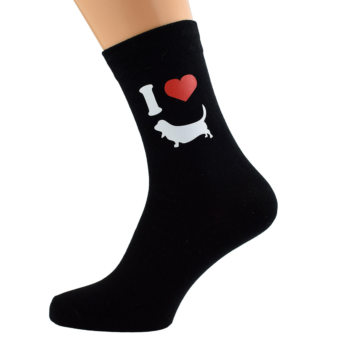 I Love Bassetts Mens Black Socks| Ashton and Finch