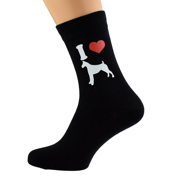 Dog Socks Boxer Black Design