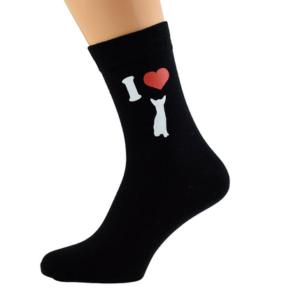 I Love Chihuahuas Mens Black Socks| Ashton and Finch