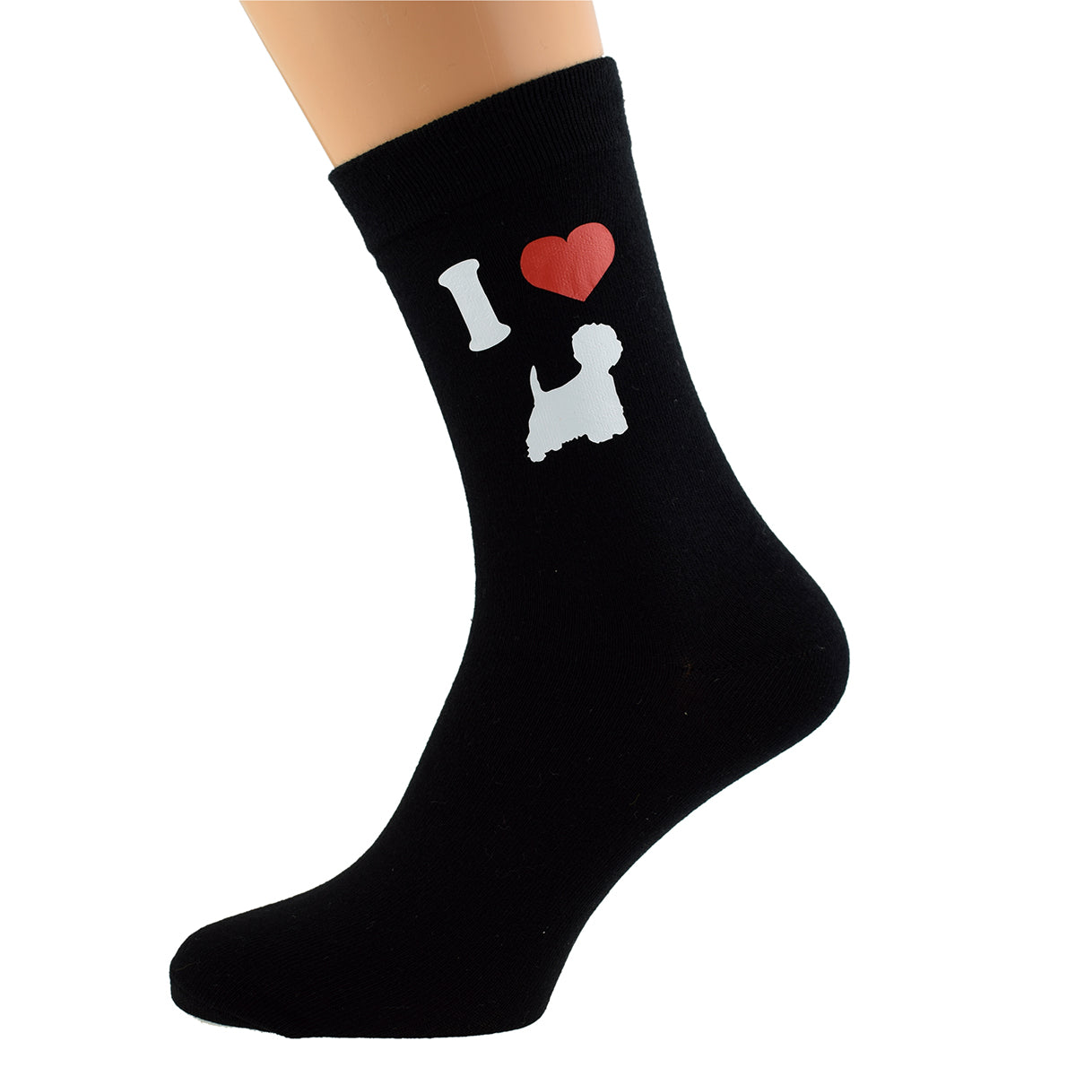 I Love West Highland Terriers Mens Black Socks| Ashton and Finch