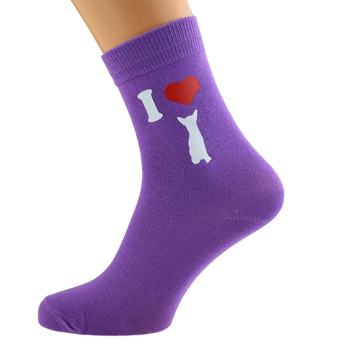 I Love Chihuahuas Womens Purple Socks| Ashton and Finch