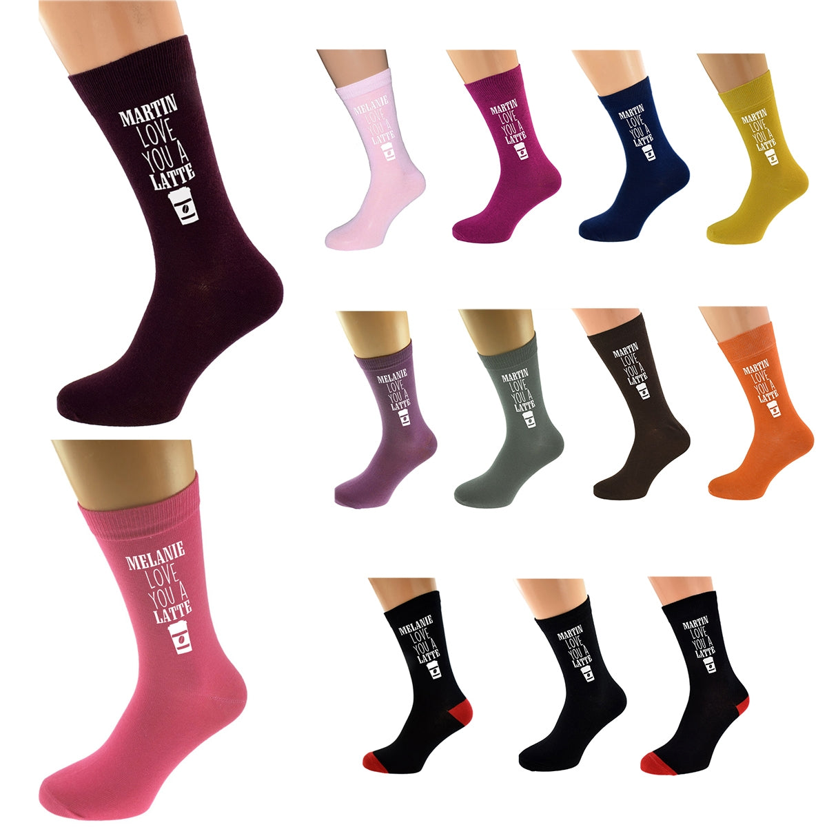 Personalised You Love Latte Socks| Ashton and Finch