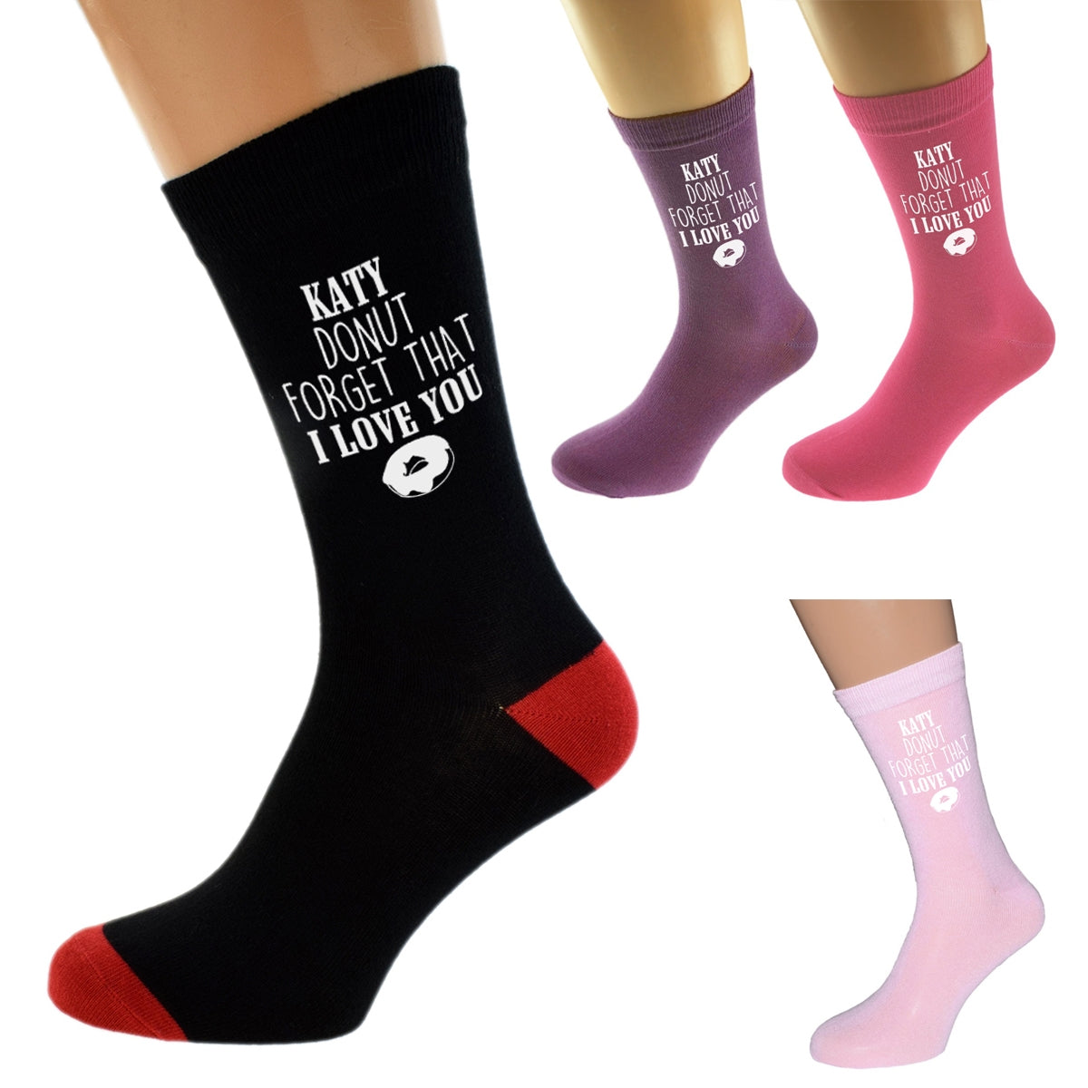 Personalised Donut Forget I Love You Socks| Ashton and Finch