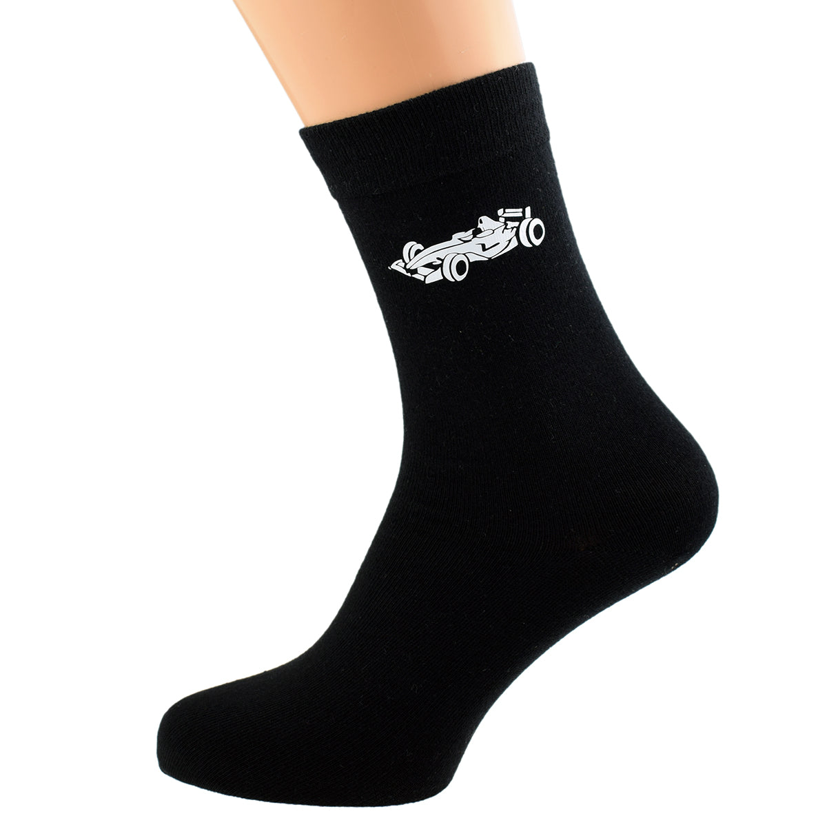 Racing Car F1 Design Mens Black Socks| Ashton and Finch