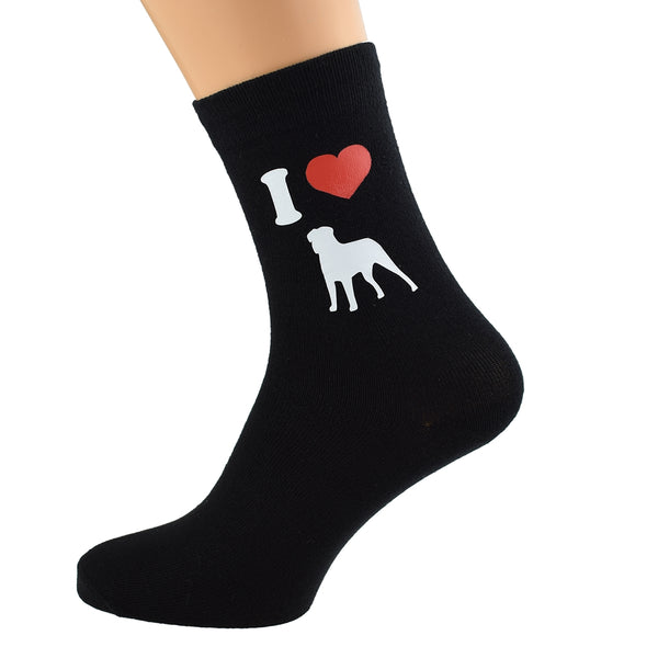 Dog Socks Bull Mastiff Black Design