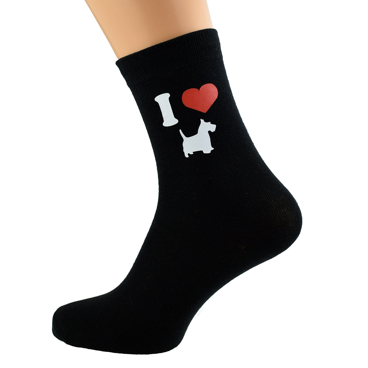 I Love Scottish Terriers Mens Black Socks| Ashton and Finch