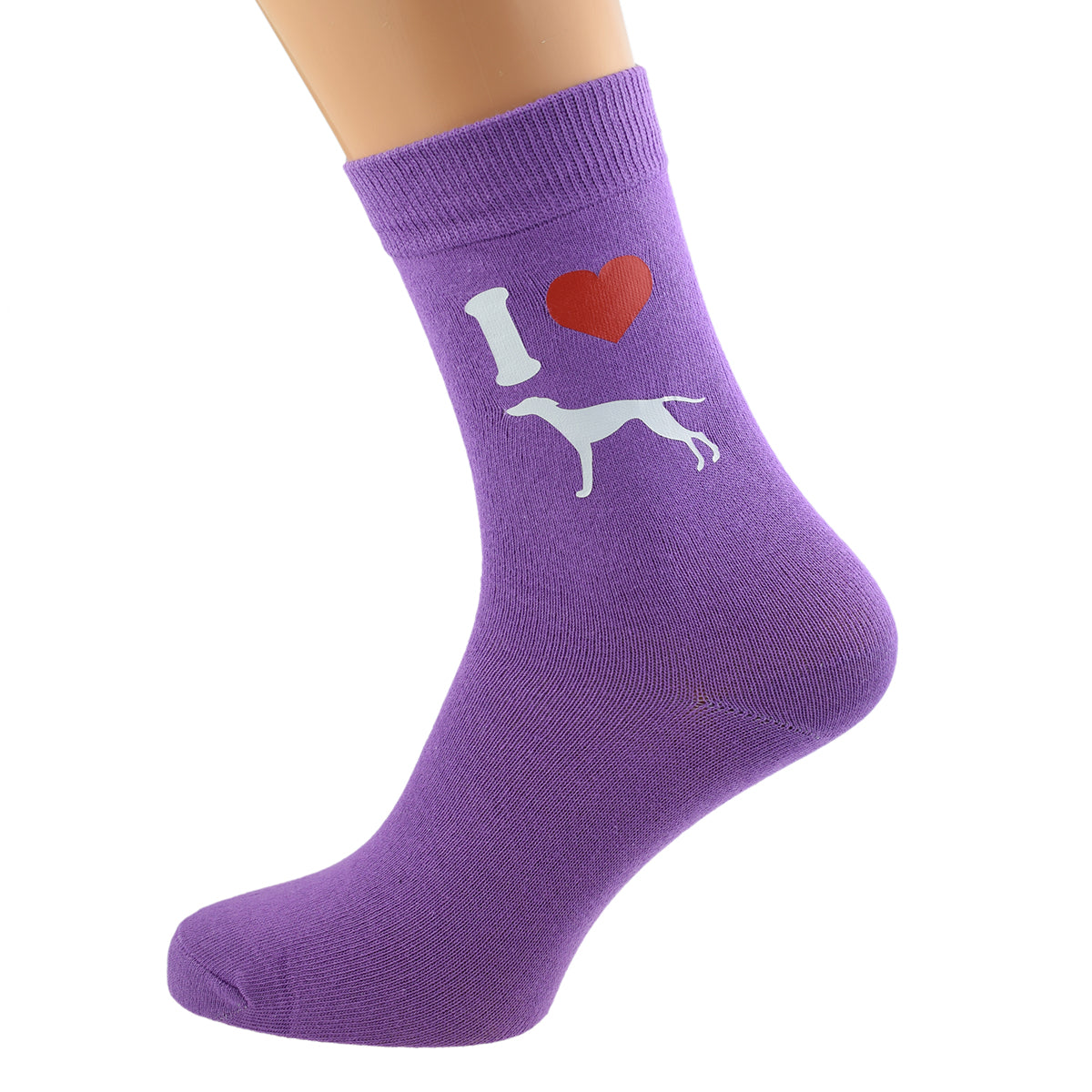 I Love Whippets Womens Purple Dog Socks| Ashton and Finch