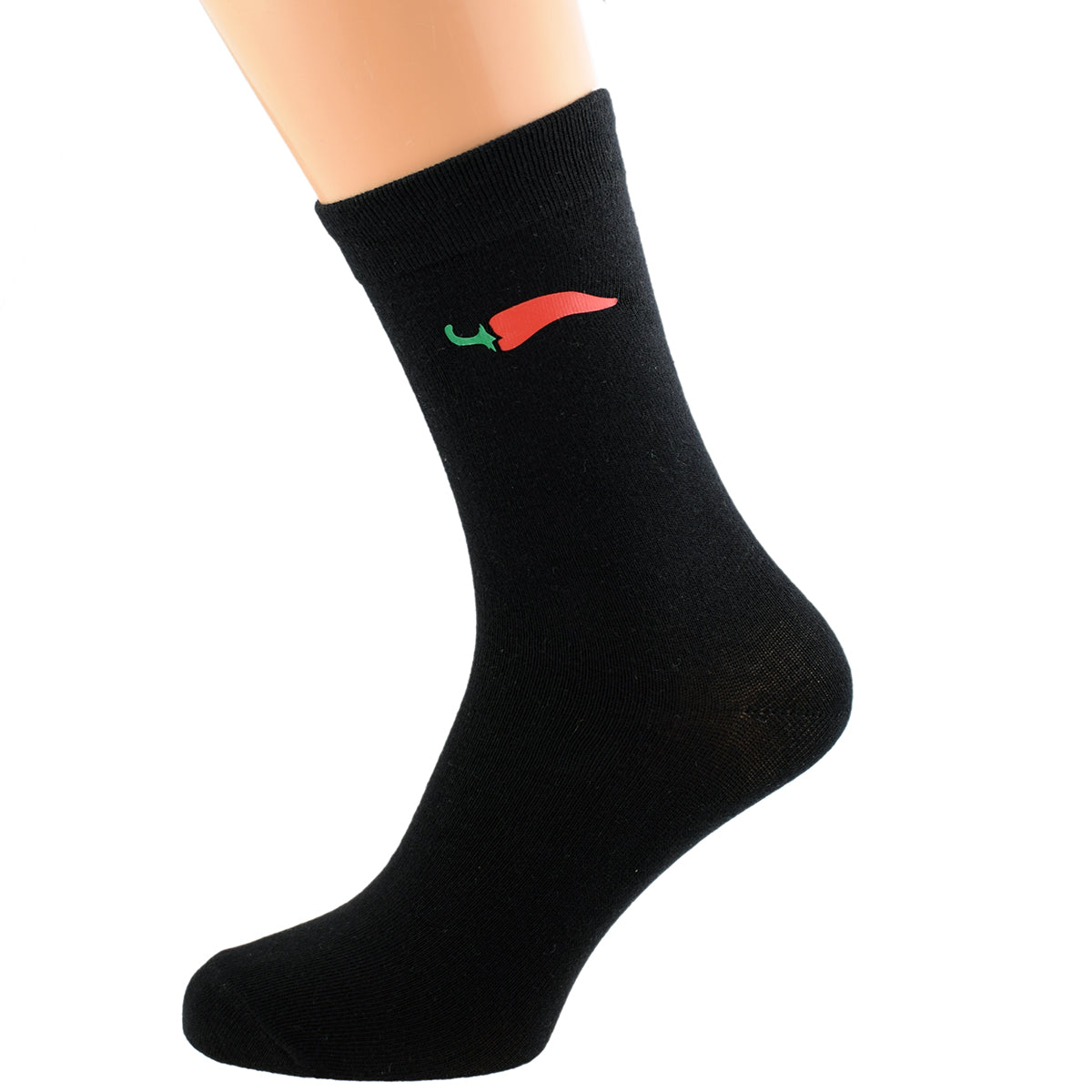 Red Chilli Pepper Mens Black Socks| Ashton and Finch