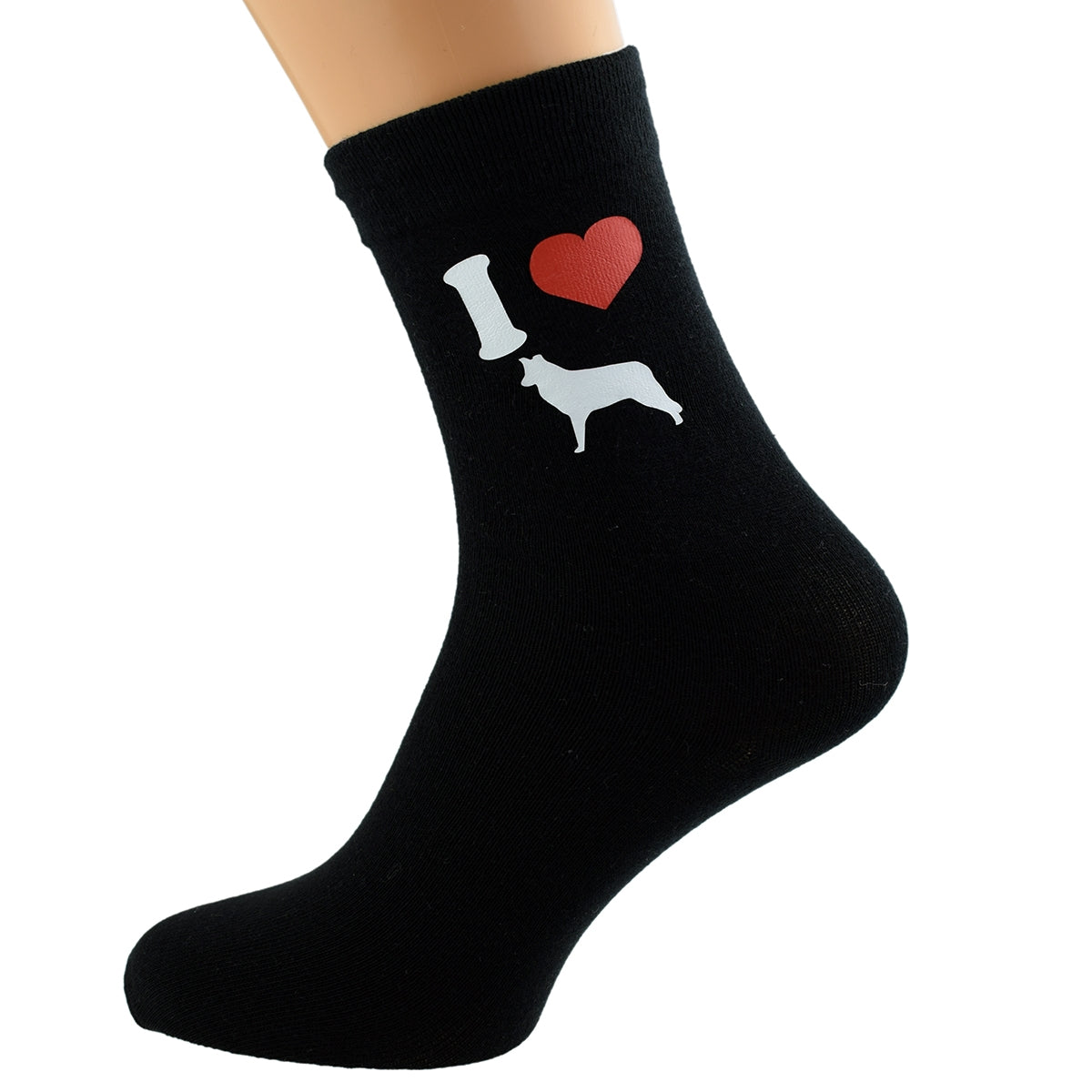 I Love Border Collie Mens Black Socks| Ashton and Finch