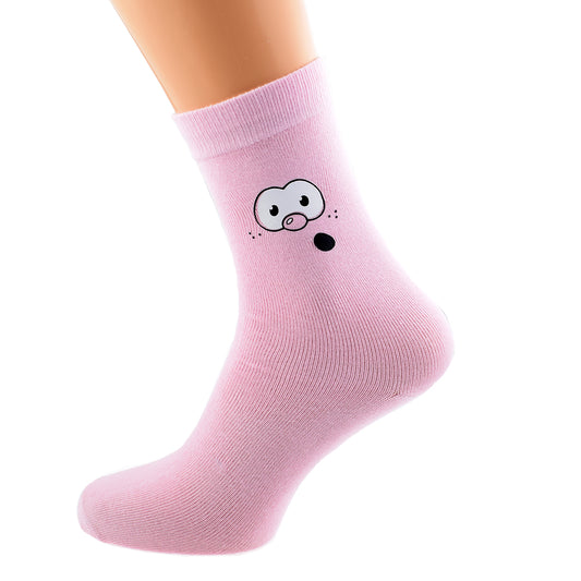 Pink Funny Face Novelty Socks| Ashton and Finch