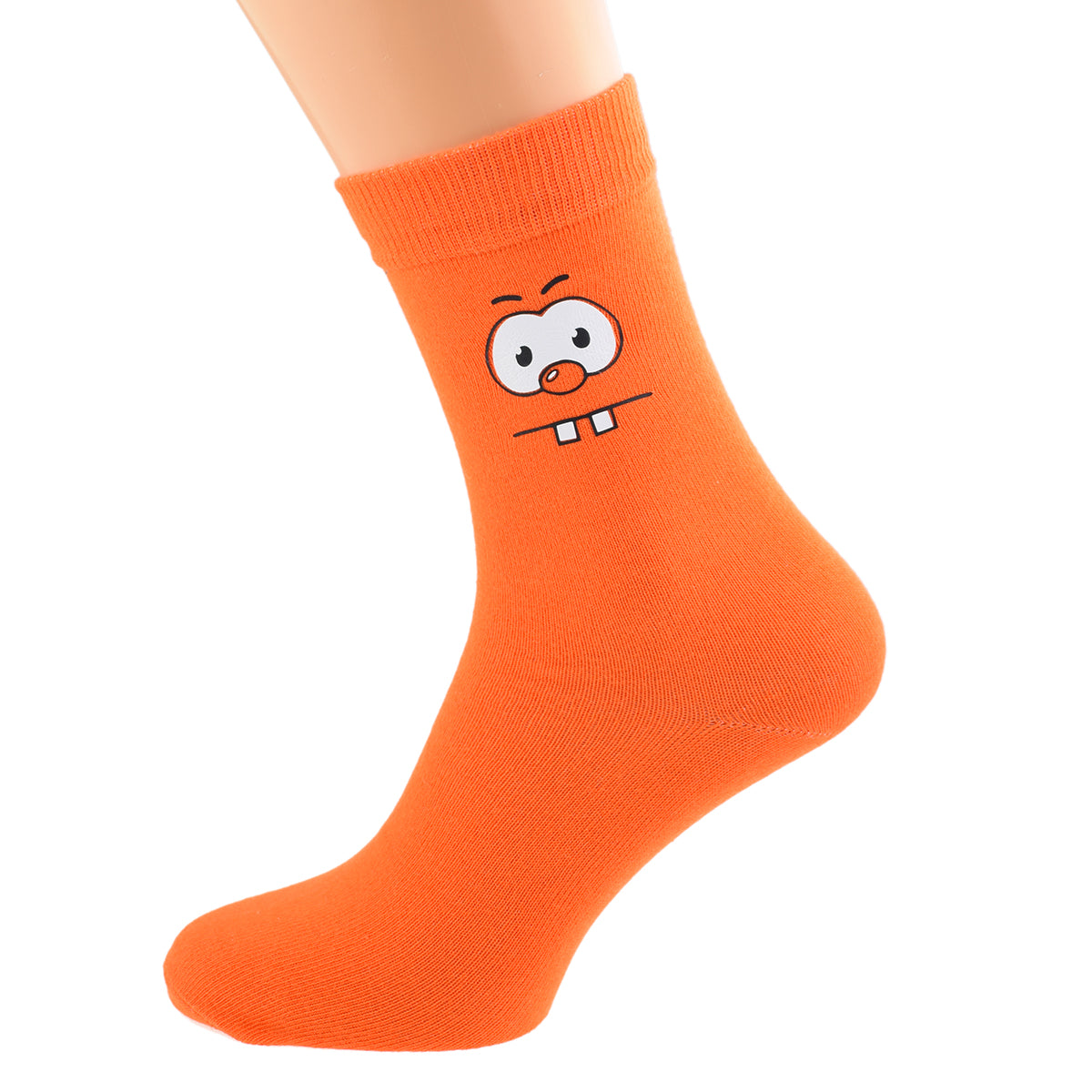 Orange Funny Face Novelty Socks| Ashton and Finch