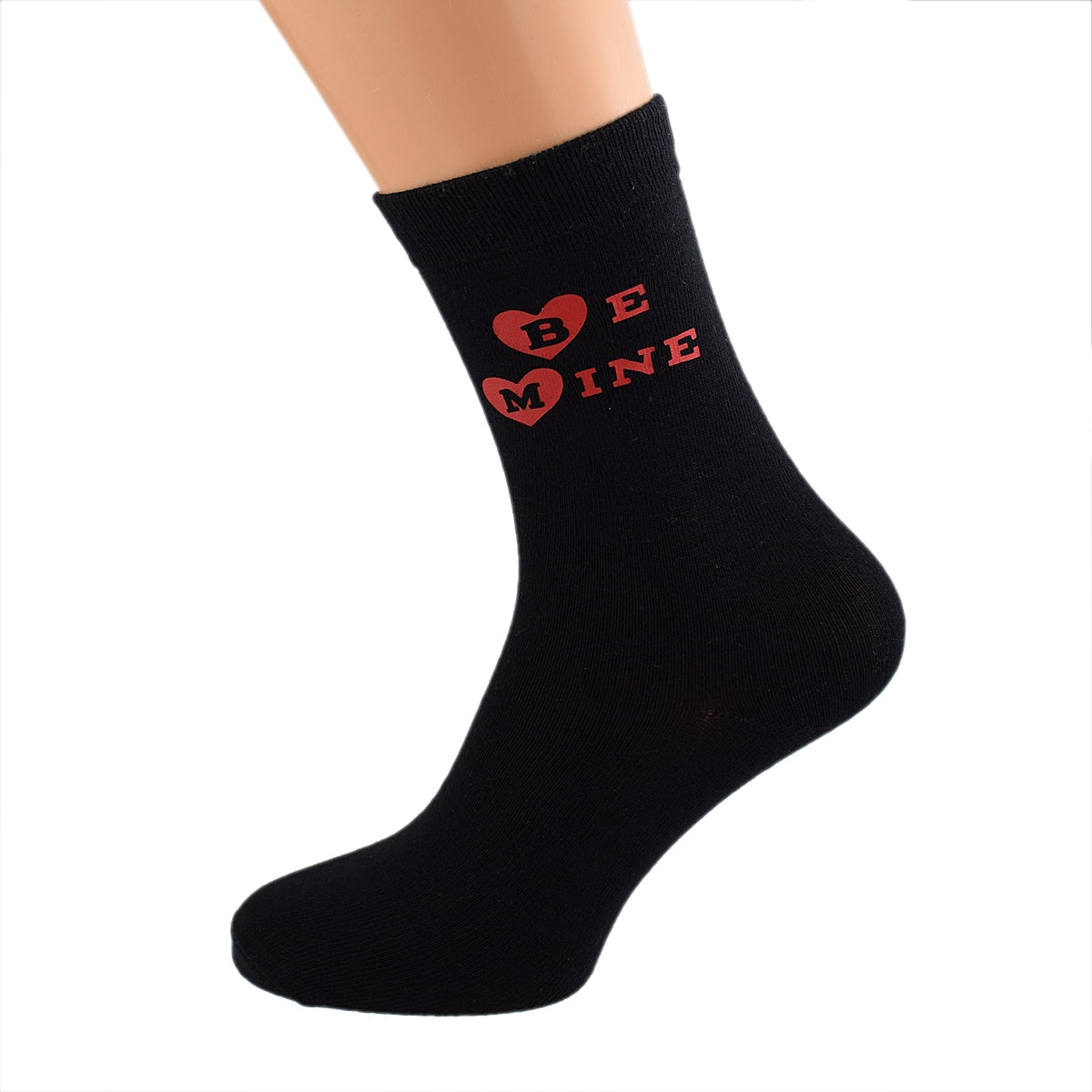 Be Mine Valentine Mens Black Socks| Ashton and Finch
