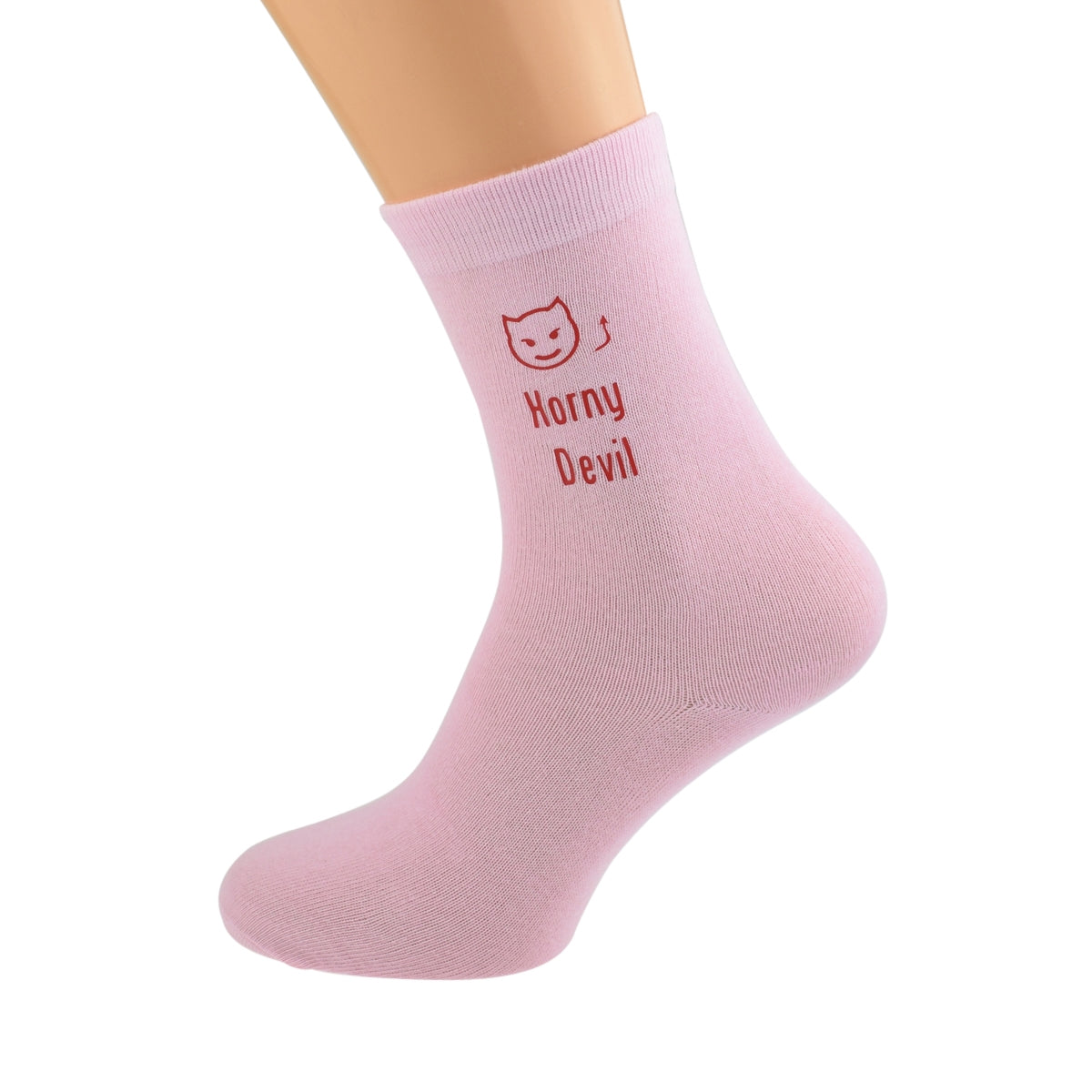 Horny Devil Valentine Ladies Pink Socks| Ashton and Finch