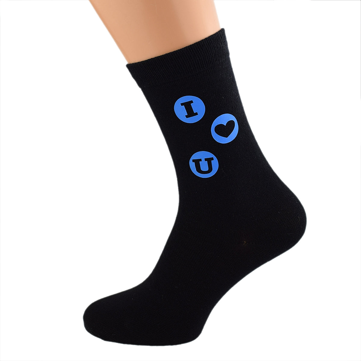 I Love You Circle Design Mens Black Socks| Ashton and Finch