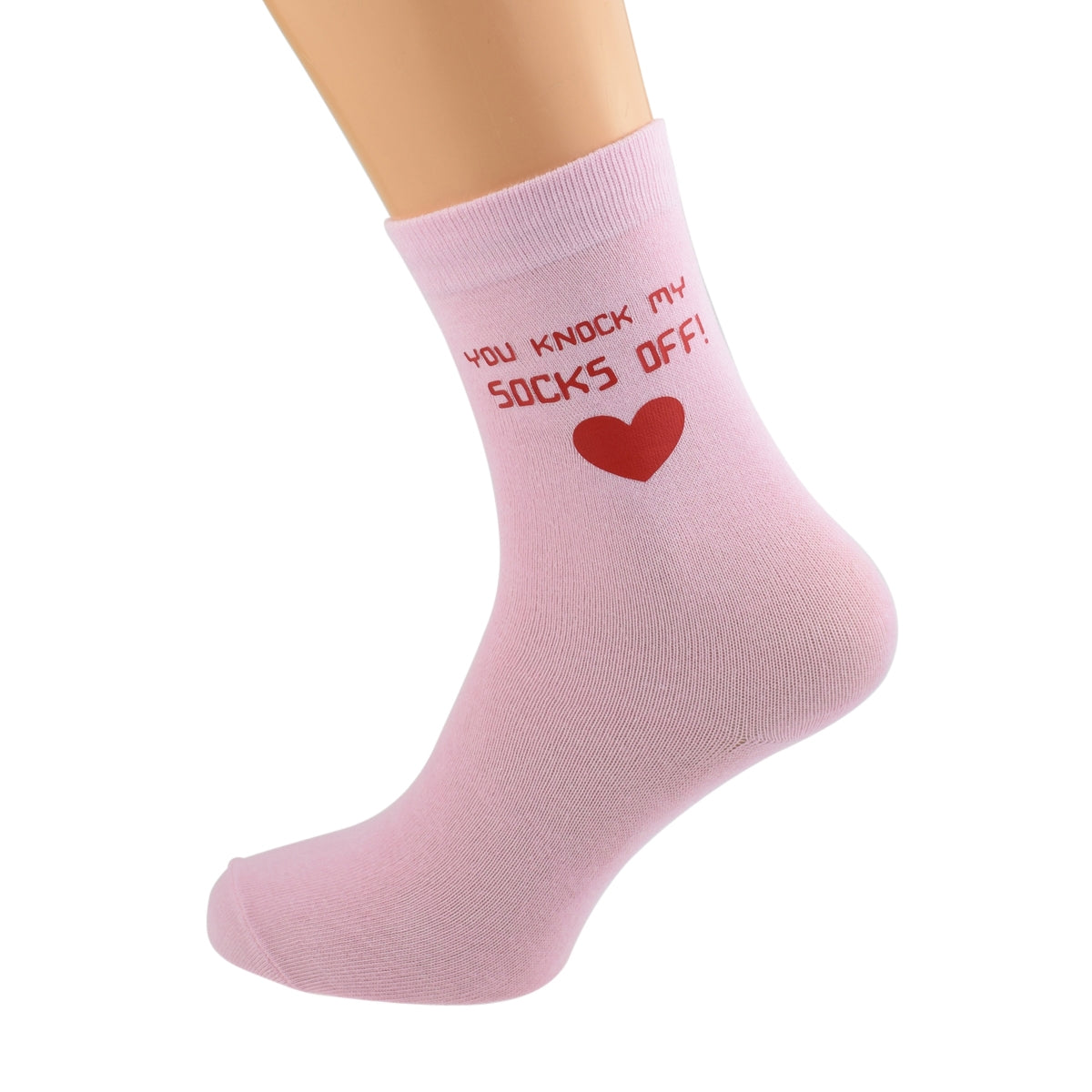 You Knock My Socks Off Valentine Ladies Pink Socks| Ashton and Finch