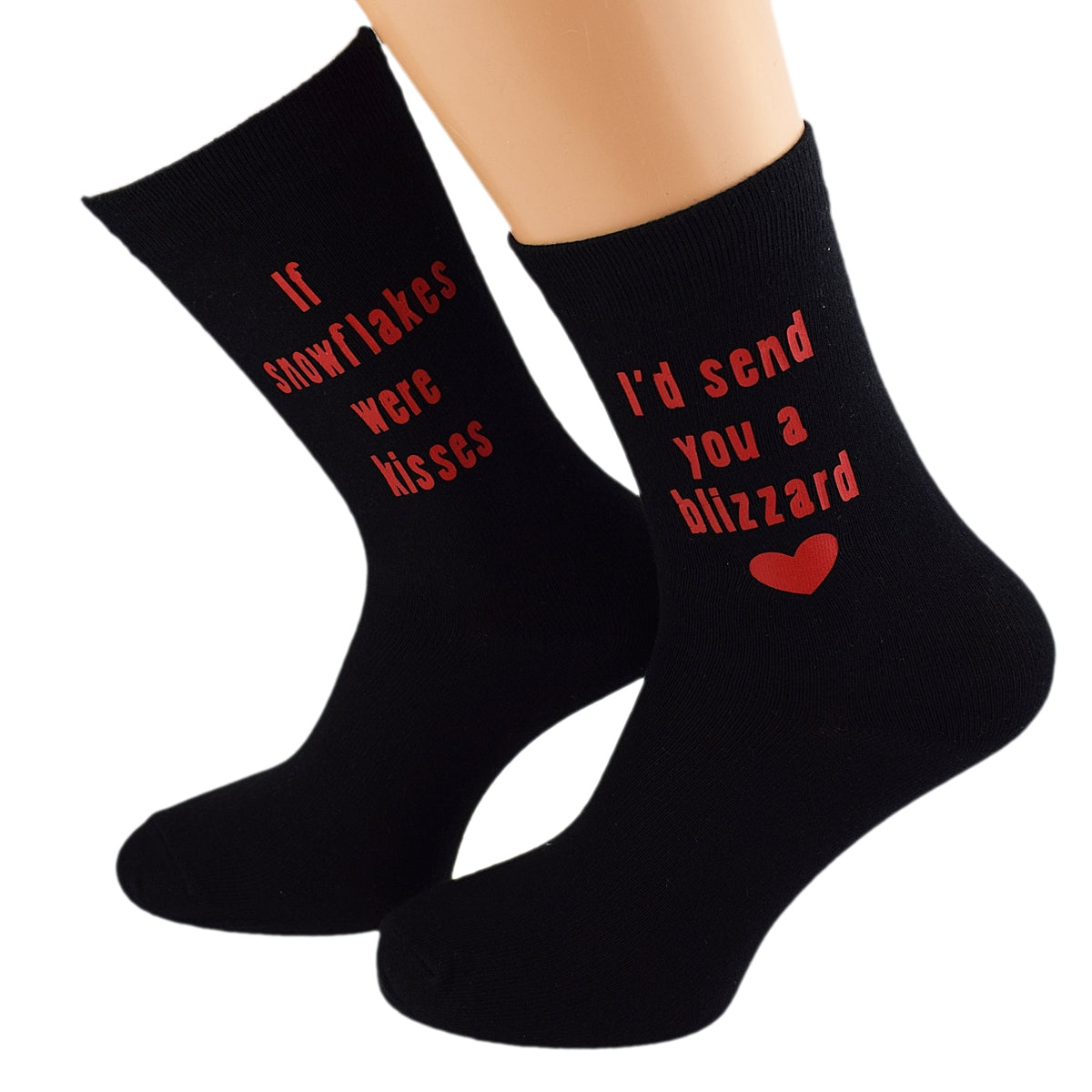 If Snowflakes Were Kisses Mens Black Socks| Ashton and Finch