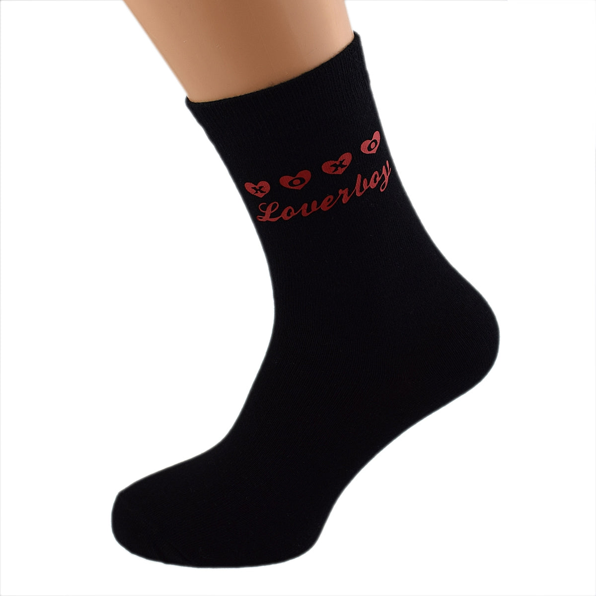 XOXO Loverboy Valentine Mens Black Socks| Ashton and Finch
