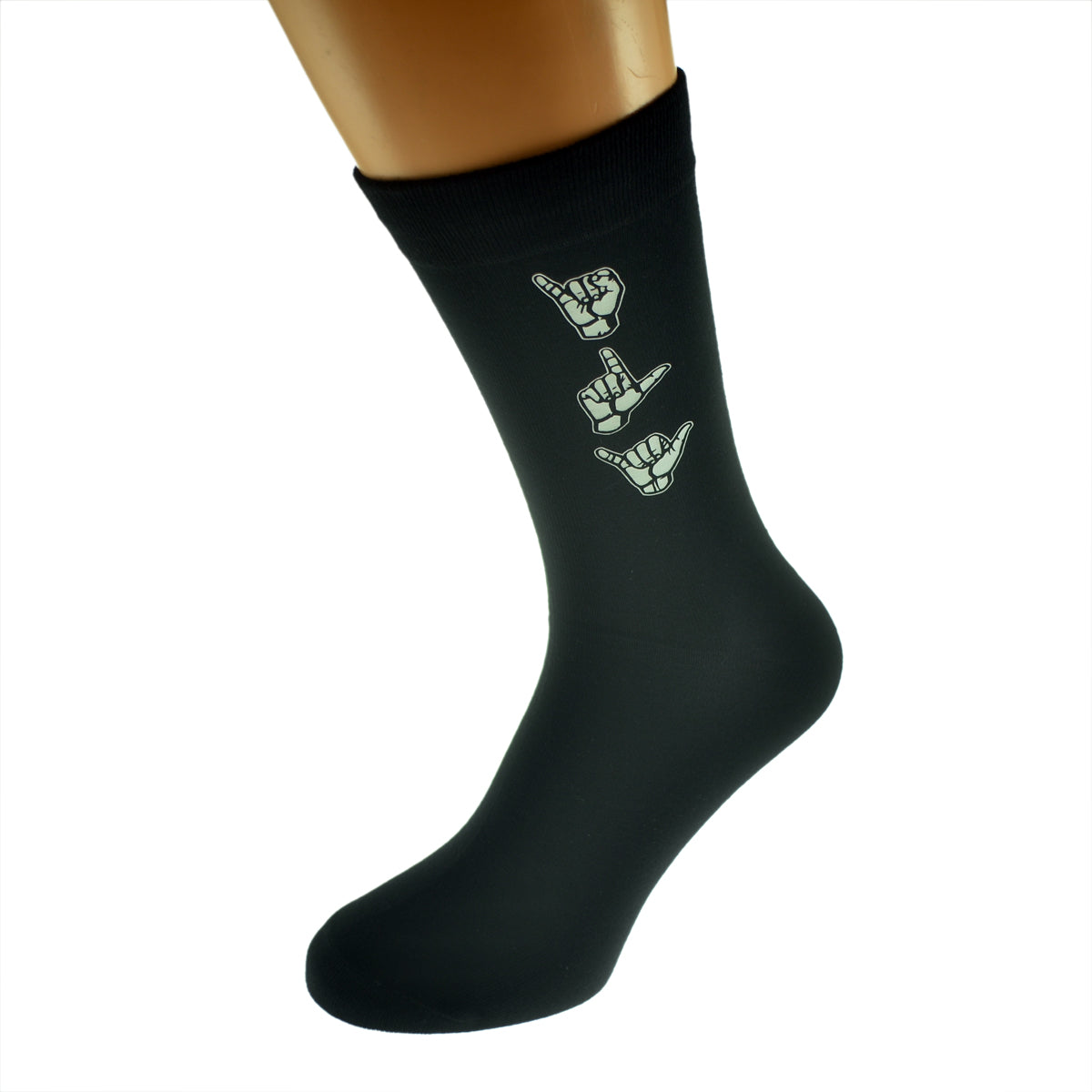 I Love You Sign Language Valentine Mens Black Socks| Ashton and Finch