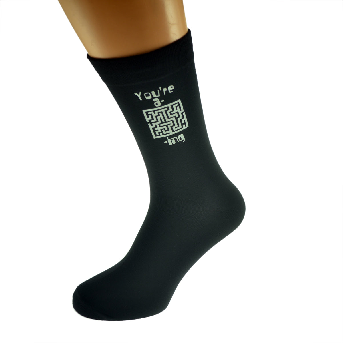 You’re Amazing Funny Valentine Mens Black Socks| Ashton and Finch